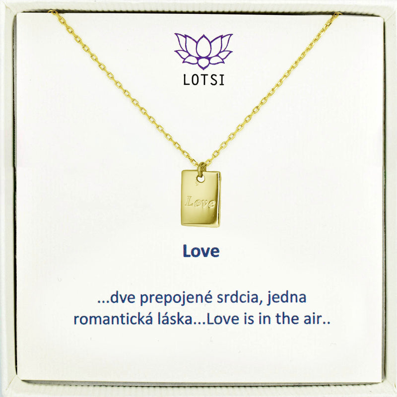 Strieborná retiazka Love