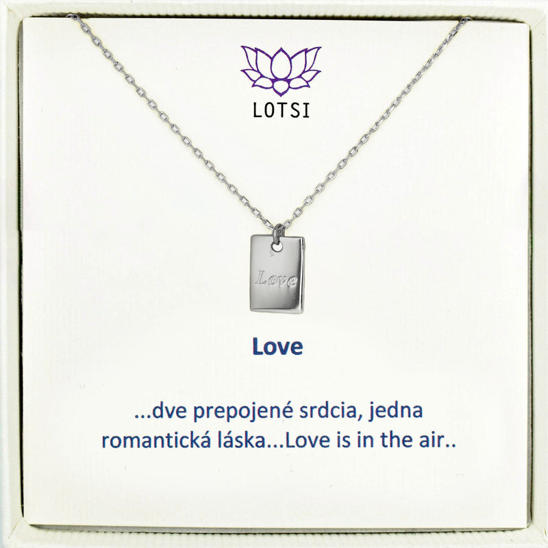 Strieborná retiazka Love