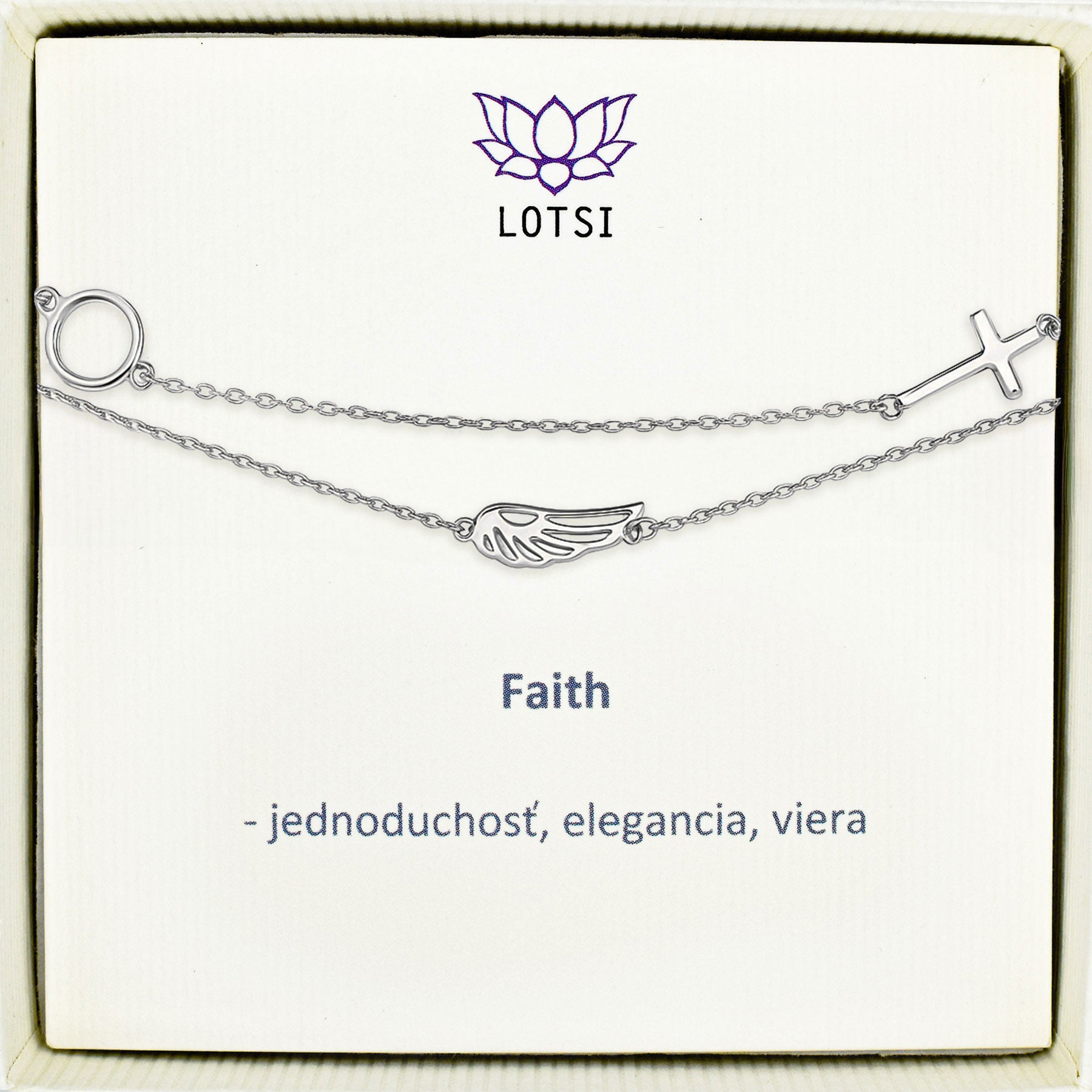 Silberarmband Faith